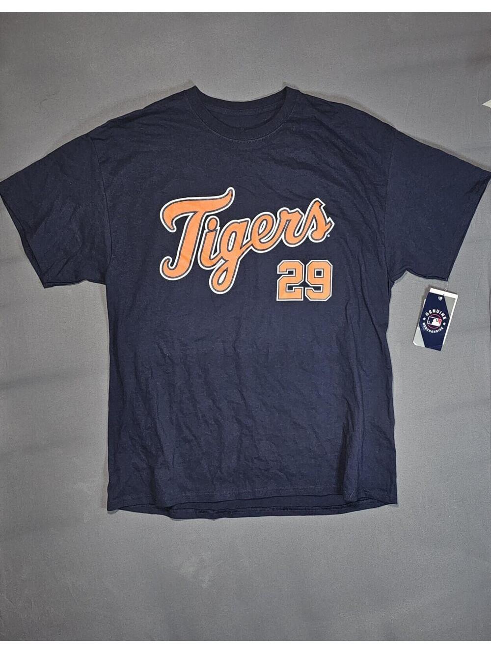 Detroit Tigers #29 T-Shirt Men’s XL NWT Navy MLB Fan Tee